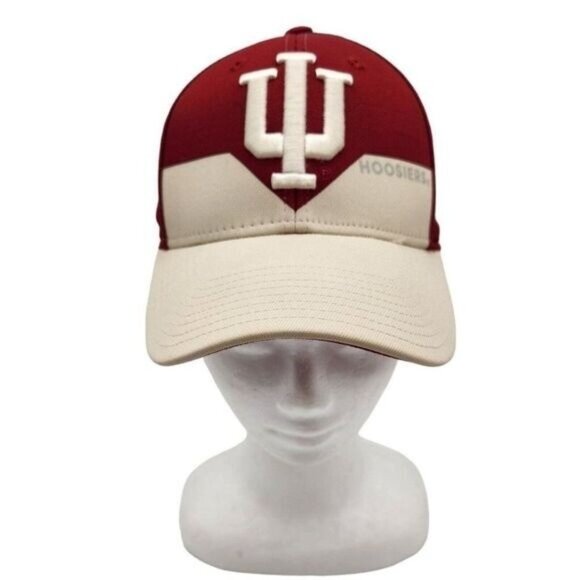 Adidas Fitmax Indiana Hoosiers Hat Stretch‎ Fitted Size S/M NCAA College NEW - Picture 1 of 14